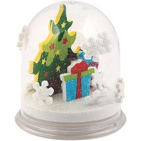 Craft County – Christmas Snow Glitter Globe Craft Kit – Christmas Tree | Gifts | Snowflakes (Makes 4 Snow Globes) in Saudi Arabia