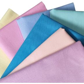 Quilting Fabric Misscrafts 7pcs Patchwork Squares 100% Cotton Craft Fabric Bundle Squares Fat Quarters 18" x 22" Multicolored for Patchwork DIY Sewing Scrapbooking (Green Spring)