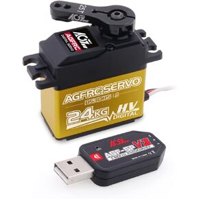 AGFRC B53DHS 24KG High Torque Standard RC Servo and AGF-SPV3 Servo Programmer in Saudi Arabia