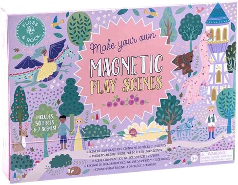 Floss & Rock Fairy Tale Kids Magnetic Play Scenes with 2 Interchangeable Backdrops and 50 Magnetic Play Pieces in Kuwait