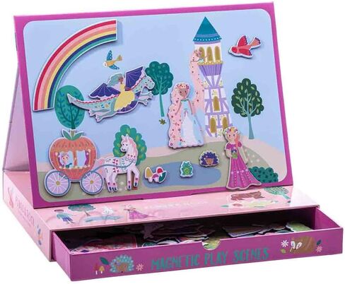 Floss & Rock Fairy Tale Kids Magnetic Play Scenes with 2 Interchangeable Backdrops and 50 Magnetic Play Pieces in Kuwait