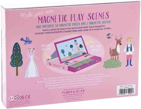 Floss & Rock Fairy Tale Kids Magnetic Play Scenes with 2 Interchangeable Backdrops and 50 Magnetic Play Pieces in Kuwait
