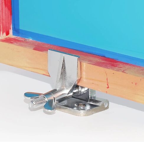 2 قطعة إطار شاشة الفراشة المفصلي المشبك DIY هواية أداة لطباعة الشاشة الحريرية سبيكة مجلفنة مع أداة المسمار DIY in Kuwait