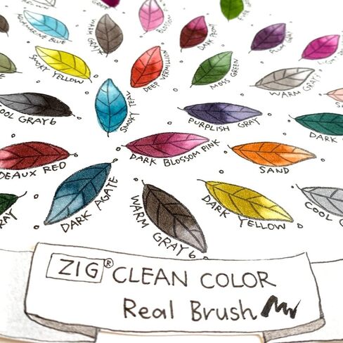 مجموعة فرشاة Kuretake ZIG CLEAN COLOR الحقيقية مكونة من 90 لونًا، معتمدة من AP، طرف فرشاة مرن، جودة احترافية، عديم الرائحة، خالية من الزيلين، سهلة إنشاء خطوط ضيقة وواسعة، صنع في اليابان in Saudi Arabia