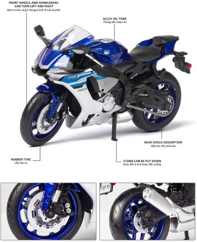 Russel Rainey for Yamaha YZF-R1 1/12 Alloy DieCast Motorcycle Model Toy Vehicle Collection Autobike Autocycle (Color : A) in Saudi Arabia