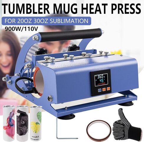 Hitgrand 30 OZ Tumbler Heat Press Machine, Tumbler Press for 30 OZ 20 OZ 16 OZ 11 OZ Straight Sublimation Blanks Skinny Tumbler, DIY Cup Mug Heat Press Machine for Skinny Tumblers 110V in Saudi Arabia