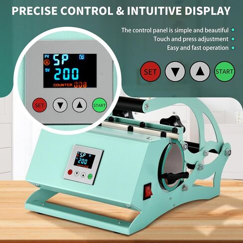 YITAHOME Tumbler Heat Press Machine, 30 oz Mug Press for Straight Sublimation Blanks Skinny Tumbler, Coffee Cup DIY Hot Press Sublimation Transfer for 11-30oz in Saudi Arabia