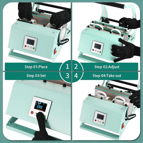 YITAHOME Tumbler Heat Press Machine, 30 oz Mug Press for Straight Sublimation Blanks Skinny Tumbler, Coffee Cup DIY Hot Press Sublimation Transfer for 11-30oz in Saudi Arabia