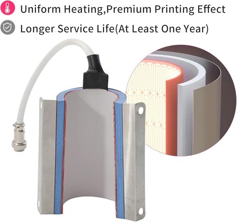 PYD Life 5 Pin 1.5 OZ Tapered Shot Glasses Press Attachment for 1.5 OZ Sublimation Glass Ceramic Shot Glasses Tumbler Press Replacement Heater in Kuwait