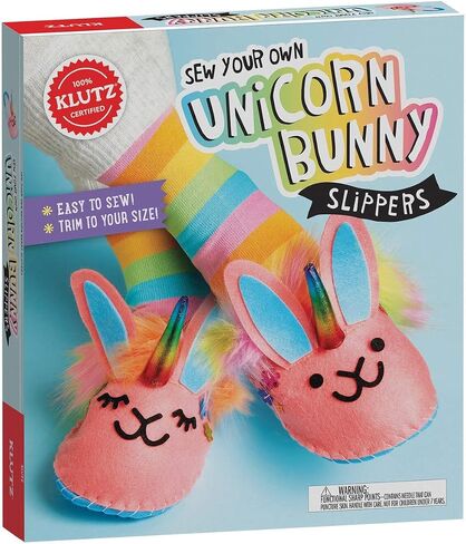 Klutz Sew Your Own Unicorn Bunny Slippers Craft Kit in Saudi Arabia