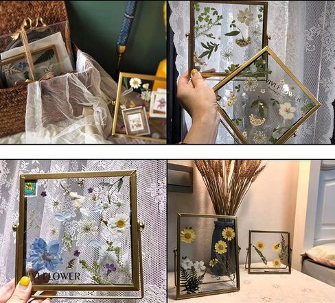 106 Pieces Assorted Real Dried Pressed Flowers Combination Real Dried Pressed Leaves Natural Dry Flowers Leaves for Resin Mold, Pressed Leaf Art, Embellishment Decorations(Pink,Purple,Yellow,Green) in Saudi Arabia