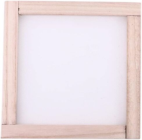 Paper Making Kit, Wooden Paper Making Screen Paper Making Mould Frame, Nature Dried Flowers and Sponge for DIY Paper Craft(A) in Kuwait