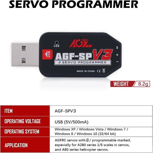 AGFRC B53DHS 24KG High Torque Standard RC Servo and AGF-SPV3 Servo Programmer in Saudi Arabia