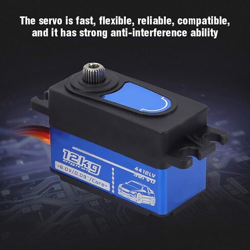 POCREATION RC Car Servo، 1:10 جهاز تحكم عن بعد الانجراف SPT4412LV 12 كجم مؤازرة منخفضة المستوى RC سيارة مؤازرة رقمية مؤازرة كبيرة التواء معدني لـ RV in Kuwait