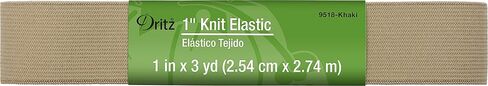 Dritz Knit, 1-Inch x 3-Yards, Khaki Elastic in Saudi Arabia