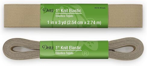 Dritz Knit, 1-Inch x 3-Yards, Khaki Elastic in Saudi Arabia