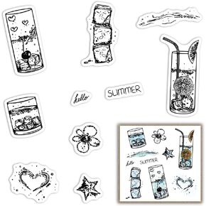 Leaves Clear Stamps for Card Making, Wave Leaf Flower Frame Clear Rubber Stamps Lace Stamps for Holiday Card Making Decor DIY Scrapbooking Transparent Album Decor Paper Craft