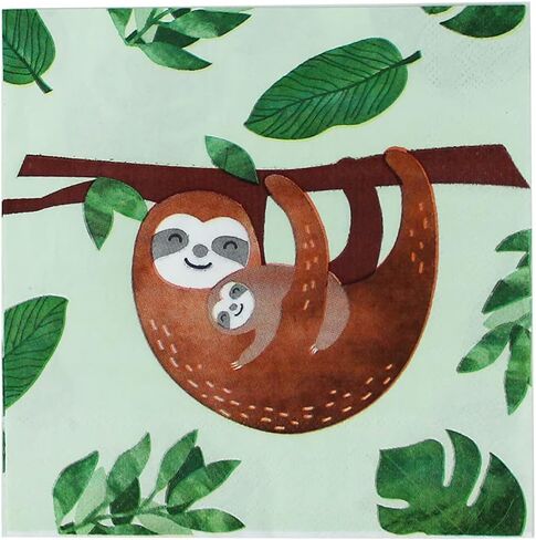 مناديل الكسلان، 24 قطعة | أدوات مائدة للحفلات تحت عنوان الكسلان | مناديل الحفلات الاستوائية in Kuwait