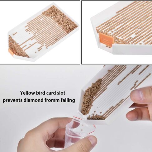 benote Diamond Art Painting Accessories Tools, Diamond Art Tray Painting Large Capacity Diamond Rhinestone Plate Tray with Divider, Paint Brush, Shining Bags for DIY Art Craft in Kuwait