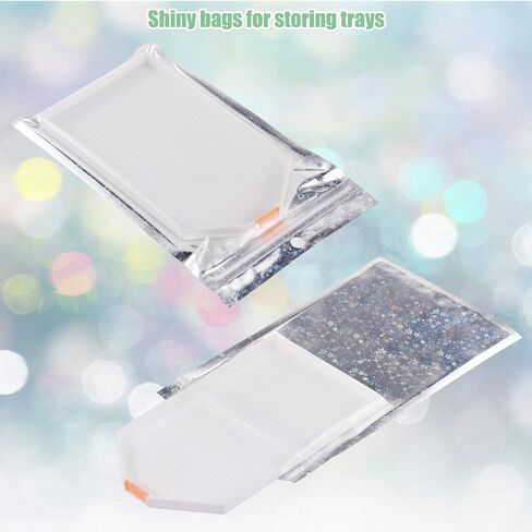 benote Diamond Art Painting Accessories Tools, Diamond Art Tray Painting Large Capacity Diamond Rhinestone Plate Tray with Divider, Paint Brush, Shining Bags for DIY Art Craft in Kuwait