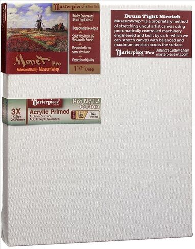 MASTERPIECE Z1MS-0407 Monet Pro 1.5 بوصة Sausalito ثقيل الوزن والملمس 14 أونصة من القطن الممدد 4 بوصة × 7 بوصة أبيض in Saudi Arabia