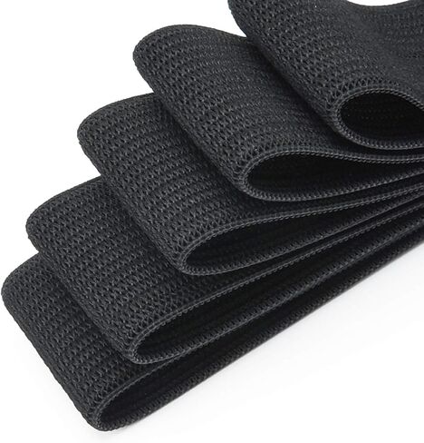 Sunmns 20 Yards Sewing Knit Stretch Elastic Band Spool, 1 inch Width, Black in Saudi Arabia