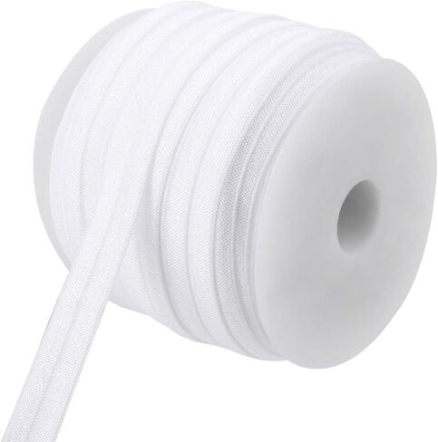 Teemico 50 Yards Elastic Stretch Foldover Ribbon Nylon Ribbon Rubber Band for Hair Ties Headbands,(15mm Width, Nude Color) in Saudi Arabia