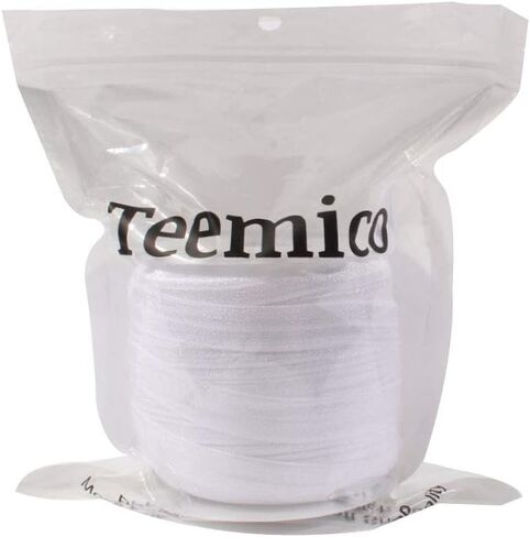 Teemico 50 Yards Elastic Stretch Foldover Ribbon Nylon Ribbon Rubber Band for Hair Ties Headbands,(15mm Width, Nude Color) in Saudi Arabia