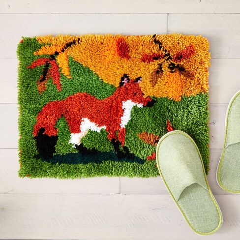 Fox Latch Rug Hooking Kits with Handles for Adults Beginners, DIY Crafts (20 x 15 in) in Saudi Arabia