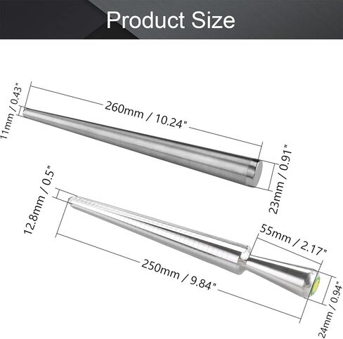 Utoolmart Jewelry Ring Sizer Measuring Tool Set, 4-Pcs Ring Sizer Kit Contains Universal Ring Enlarger Stick Mandrel, Handle Hammers, Ring Size Sticks and Ring Sizers, for Jewelry Repairing Work in Saudi Arabia