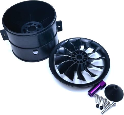 DoBoFo EDF 70 مم pro CCW 6S 2100KV 12 شفرات 25.2 فولت مروحة كهربائية مجاري الهواء، مروحة محرك نفاث RC هواية، أجزاء سيارة RC عالية السرعة بدون فرش، نموذج التحكم عن بعد استبدال أجزاء الطائرة DIY in Saudi Arabia