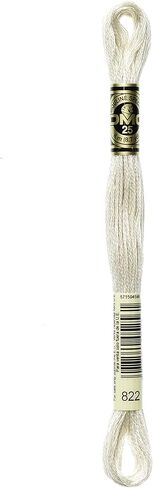 DMC Thread 6-Strand Embroidery Cotton 8.7 Yards Light Beige Grey 117-822 (12-Pack) in Saudi Arabia