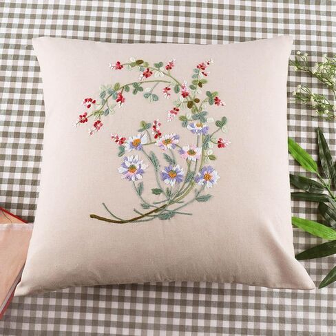 مجموعة غطاء وسادة من Gazechimp مطرزة بغرز متقاطعة، بساتين الفاكهة in Kuwait