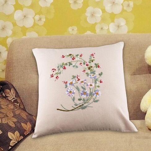 مجموعة غطاء وسادة من Gazechimp مطرزة بغرز متقاطعة، بساتين الفاكهة in Kuwait