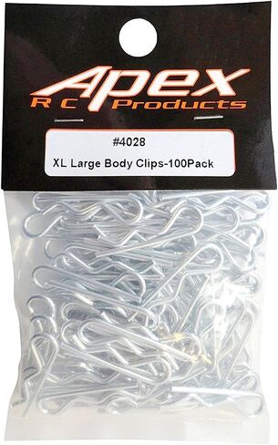 منتجات Apex RC 1/8-1/5 Xtra Large RC Car/Truck/Buggy مشابك جسم من الفولاذ المجلفن - 100 حزمة 4028 in Saudi Arabia