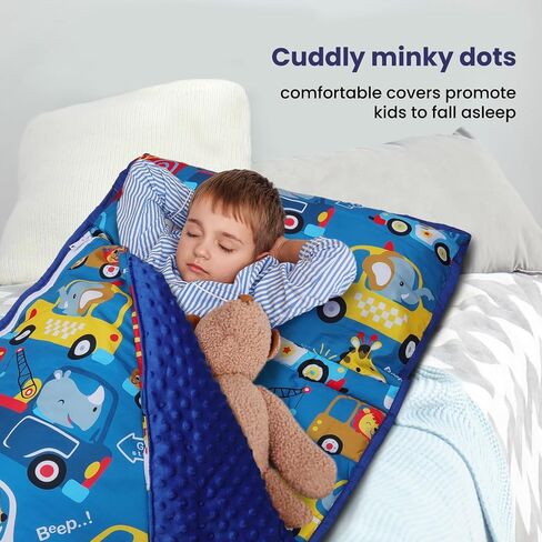 Kids Sleeping Bag Nap Mat with Removable Pillow and Blanket,Extra Thick Large 2 in 1 Slumber Bags for Boys Girls,Toddler Nap Mat for Preschool Daycare Travel Camping in Saudi Arabia