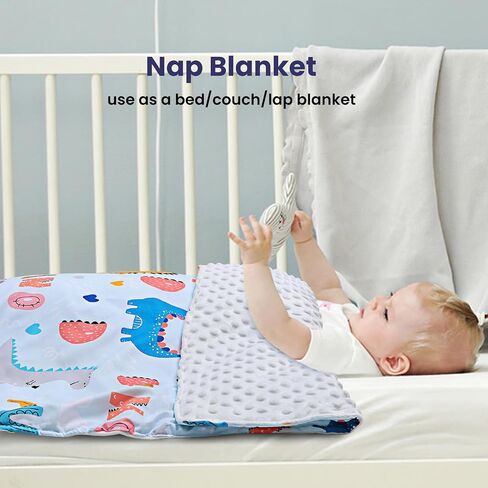 Kids Sleeping Bag Nap Mat with Removable Pillow and Blanket,Extra Thick Large 2 in 1 Slumber Bags for Boys Girls,Toddler Nap Mat for Preschool Daycare Travel Camping in Saudi Arabia