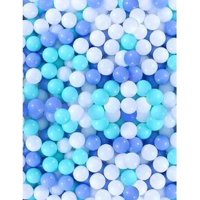 Ball Pit Balls for Babies, 2.17 inch Pack of 100 Balls for Ball Pit Playpen Balls with 5 Color Blue Green Yellow Purple and Pink