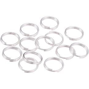 GBSTORE 200 PCS 12mm Double Loops Round Split Jump Rings Wire Connector for Jewelry Making (Gold)