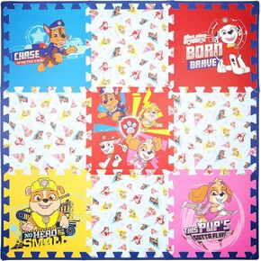 PAW Patrol Kids Foam Mat, Interlocking Puzzle Non Slip Exercise Play Mat Flooring Tiles, Multi, 36 x 36 Inches, 9 Tiles in Saudi Arabia