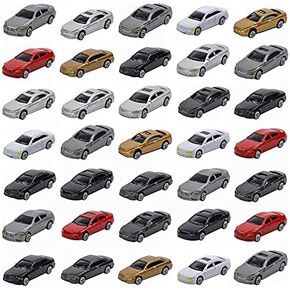 MAKIVI 50 قطعة 1:87 HO مقياس سيارة رسمت نماذج السيارات HO // N مقياس السكك الحديدية النمذجة صنع حصيرة in Kuwait