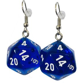 d20 / d10 Polyhedral Dice Earrings - Translucent Colors