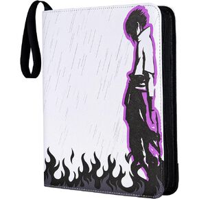 MORABTO Binder for Naruto Cards, 720 Pockets Trading Card Album with 40 Sleeves, 9 Pocket Card Holder Album Compatible with Anime NarutoNinja Cards（Black Flame） in Kuwait