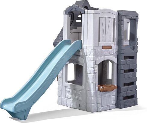 Step2 Enchanting Adventures 2-Story Kids Playhouse – Play Set with Elevated Children’s Playhouse, Slide, and Kitchenette Large Backyard in Saudi Arabia