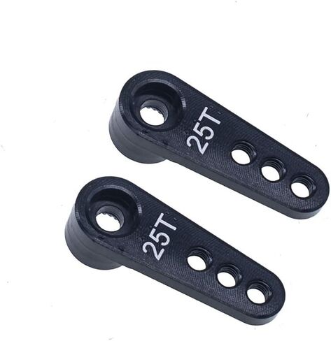 قطعتان من قطع ذراع ذراع ذراع تحكم RC معدنية 25T لسيارة 1/8 1/10 طراز سيارة/قارب Futaba HSP HPI Wltoys Himoto Redcat Traxxas محور in Saudi Arabia