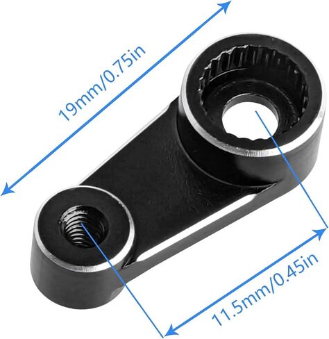 HobbyPark Aluminum Metal Servo Horn Arm for 1/18 Traxxas TRX4M TRX4MT Stock Servo Motor Upgrades Parts (Black) in Saudi Arabia