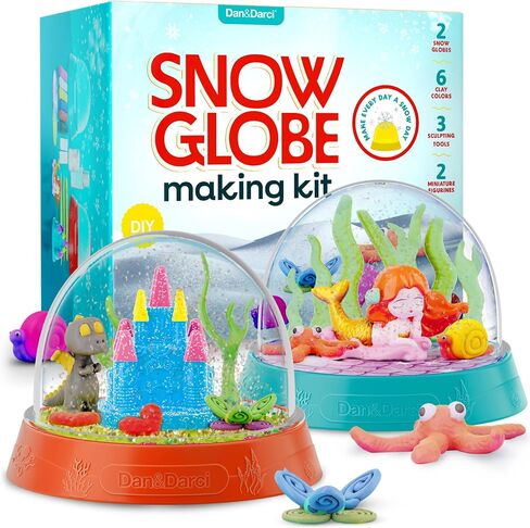 Make Your Own Snow Globes Kit - Water Globe Making Kit for Kids - Kid Craft Activities for Ages 6 7 8-12 13 14+ - DIY Crafts Activity Kits - Gifts and Toys for Boys & Girls in Saudi Arabia