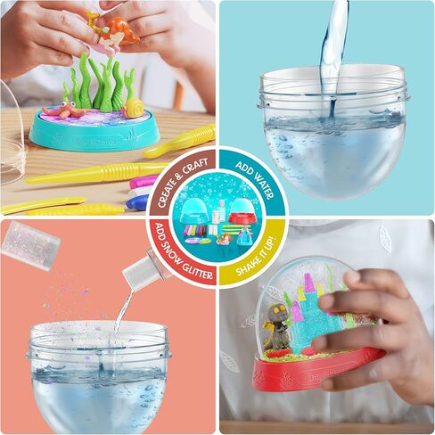 Make Your Own Snow Globes Kit - Water Globe Making Kit for Kids - Kid Craft Activities for Ages 6 7 8-12 13 14+ - DIY Crafts Activity Kits - Gifts and Toys for Boys & Girls in Saudi Arabia