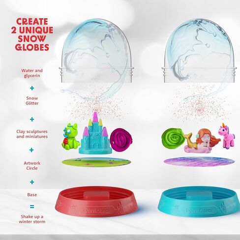 Make Your Own Snow Globes Kit - Water Globe Making Kit for Kids - Kid Craft Activities for Ages 6 7 8-12 13 14+ - DIY Crafts Activity Kits - Gifts and Toys for Boys & Girls in Saudi Arabia
