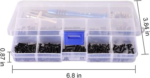 WEISHUJI RC Screws Kit Repair Tool Box,RC Car Screws Kit for Wltoys1/14 144001 RC Car(316Pcs) in Kuwait